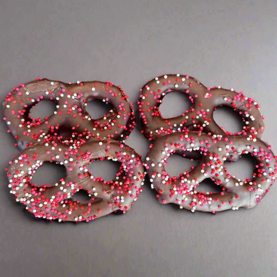 Four Dark Chocolate Covered Pretzels