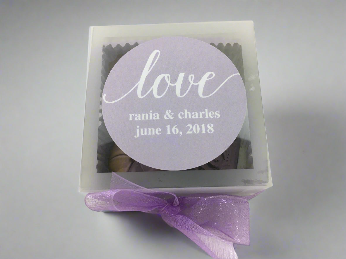 4-Piece Modern Chocolate Wedding Favor