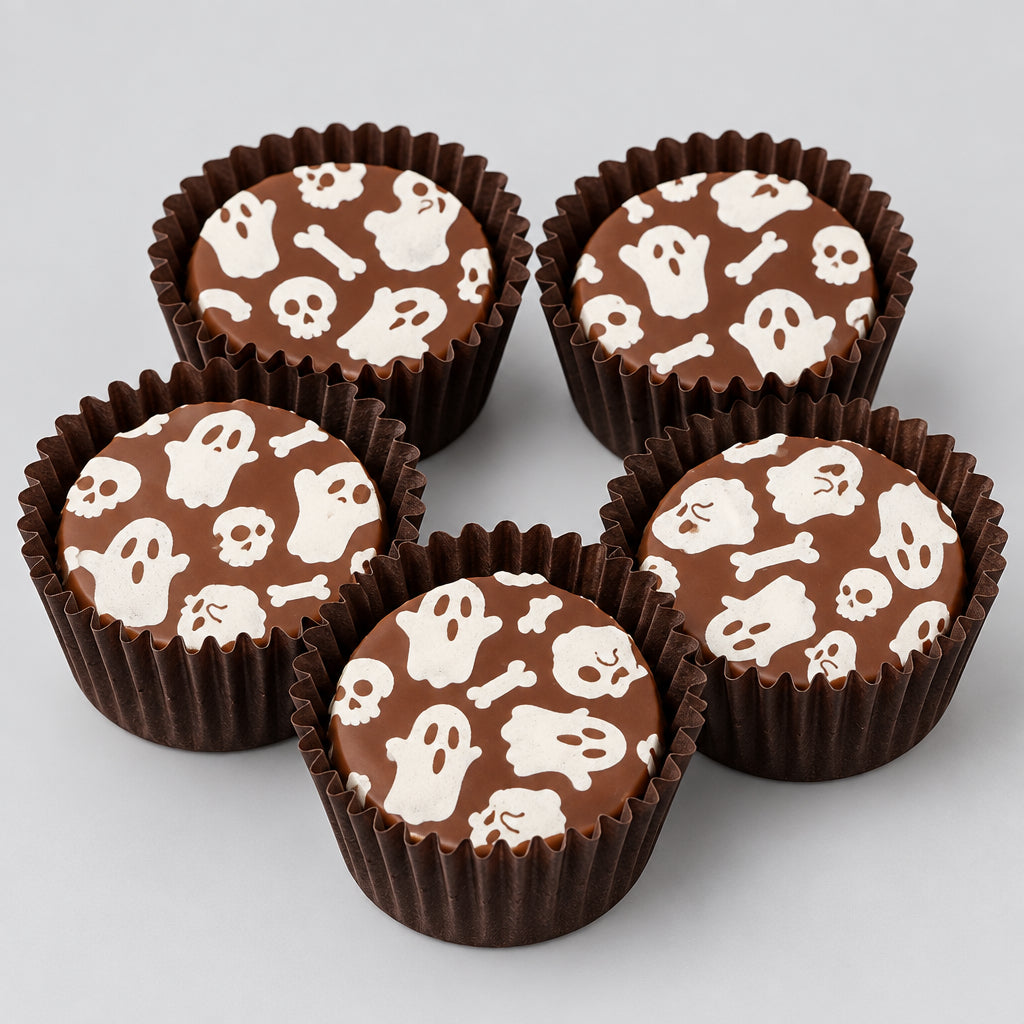 Ghostly Milk Chocolate Crunch Bonbons